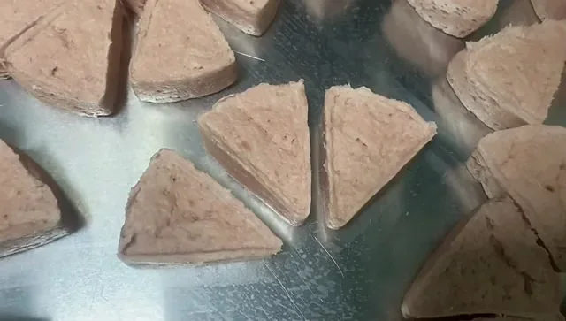Pieces laid out on trays